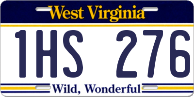 WV license plate 1HS276