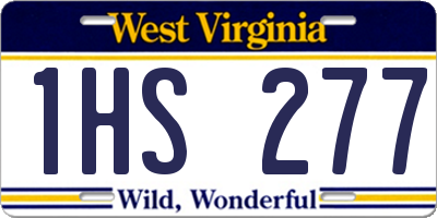 WV license plate 1HS277
