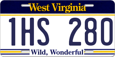 WV license plate 1HS280