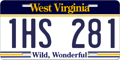 WV license plate 1HS281