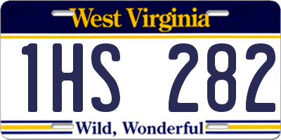 WV license plate 1HS282