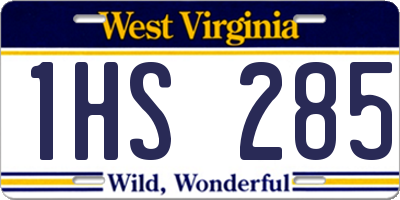 WV license plate 1HS285