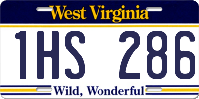 WV license plate 1HS286