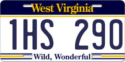 WV license plate 1HS290