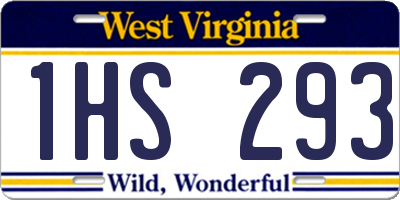 WV license plate 1HS293