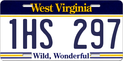 WV license plate 1HS297