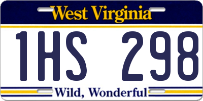 WV license plate 1HS298