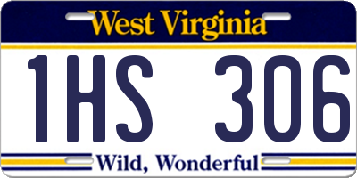 WV license plate 1HS306