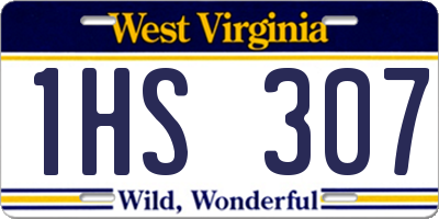 WV license plate 1HS307