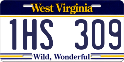 WV license plate 1HS309