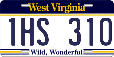 WV license plate 1HS310