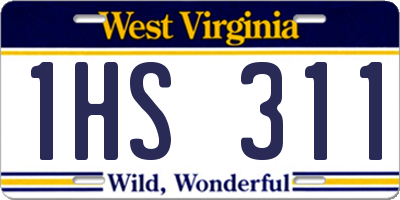 WV license plate 1HS311