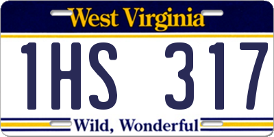 WV license plate 1HS317