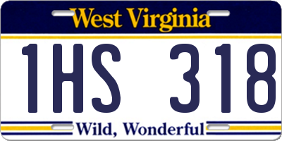 WV license plate 1HS318