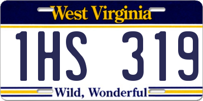 WV license plate 1HS319