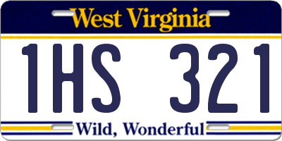 WV license plate 1HS321