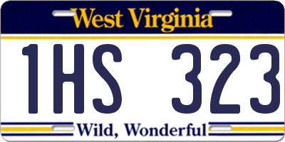 WV license plate 1HS323