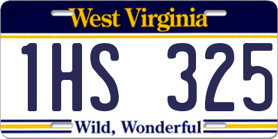 WV license plate 1HS325