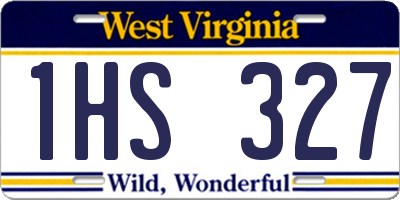 WV license plate 1HS327