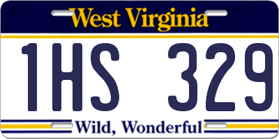 WV license plate 1HS329