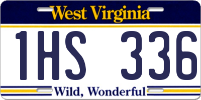 WV license plate 1HS336