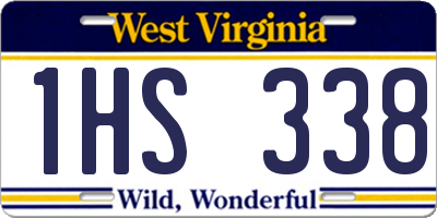WV license plate 1HS338