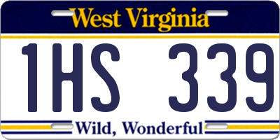 WV license plate 1HS339