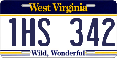 WV license plate 1HS342