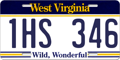 WV license plate 1HS346