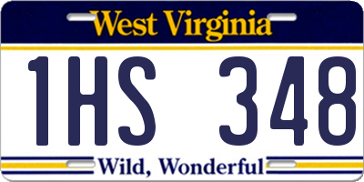 WV license plate 1HS348