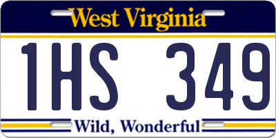 WV license plate 1HS349