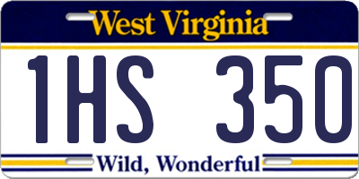 WV license plate 1HS350