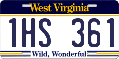 WV license plate 1HS361