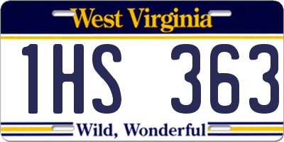 WV license plate 1HS363