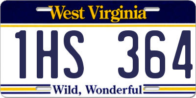 WV license plate 1HS364