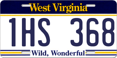 WV license plate 1HS368