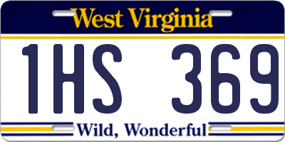WV license plate 1HS369