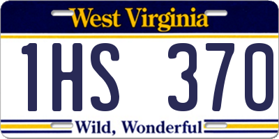 WV license plate 1HS370
