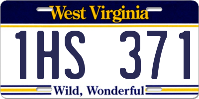 WV license plate 1HS371