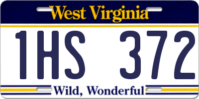 WV license plate 1HS372