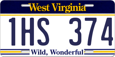 WV license plate 1HS374