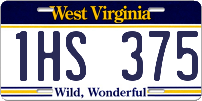 WV license plate 1HS375