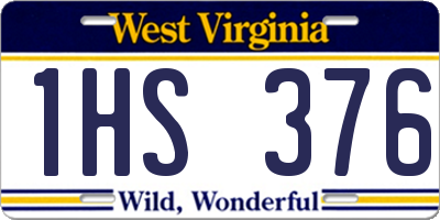 WV license plate 1HS376