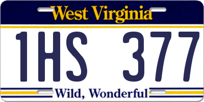 WV license plate 1HS377