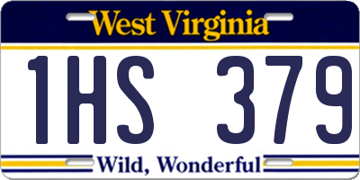 WV license plate 1HS379