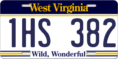 WV license plate 1HS382