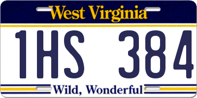 WV license plate 1HS384