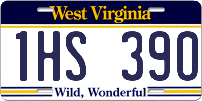 WV license plate 1HS390