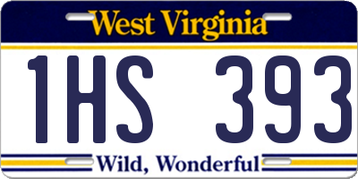 WV license plate 1HS393