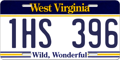 WV license plate 1HS396